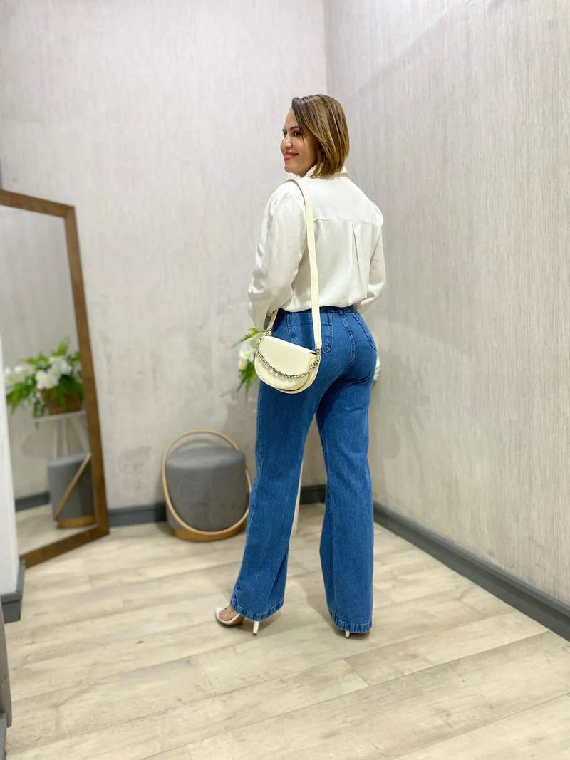 Calça Jeans wide
